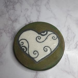 Vintage Raku Signed Art Pottery coaster